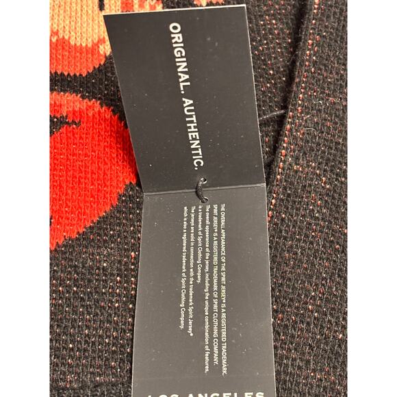 Spirit Jersey Los Angeles Scorpion Knit Zip Cardigan Sweater Black Red L - Picture 5 of 7